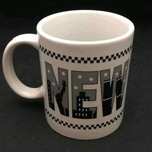 New York Coffee/Espresso Cup-Mug - City Name With Famous Tall Buildings  4" Tall